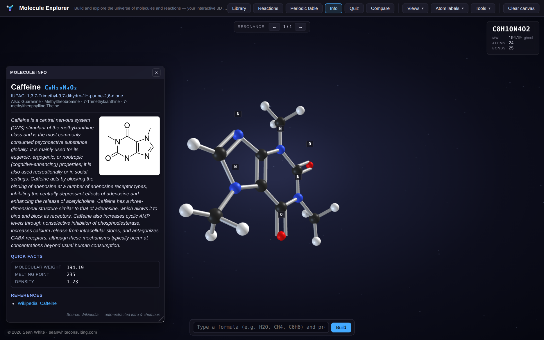 Molecule Explorer screenshot